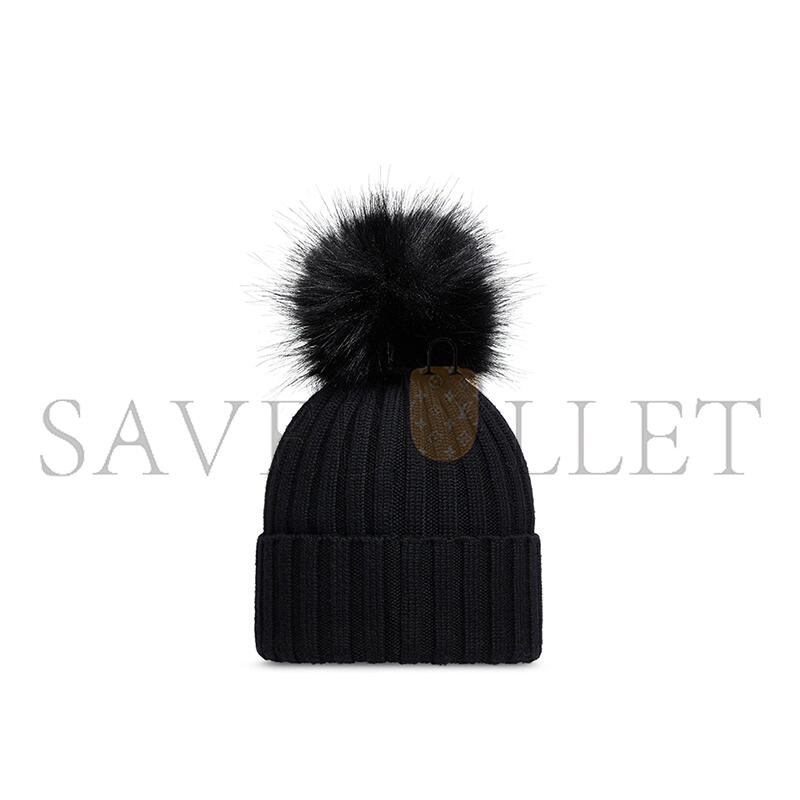 MONCLER WOOL BEANIE WITH POM POM K20933B00064M1131999